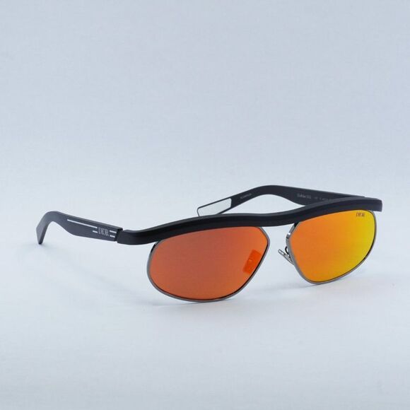 NEW DIOR DIORIDER S1U I1K7 MATTE BLACK/ORANGE MIRRORED SUNGLASSES - Picture 7 of 9